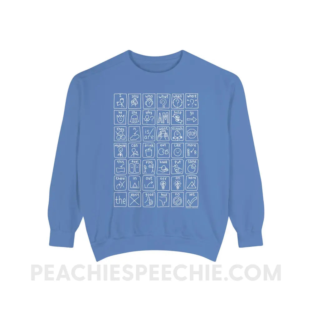 Core Board Comfort Colors Crewneck - Flo Blue / S - Sweatshirt peachiespeechie.com
