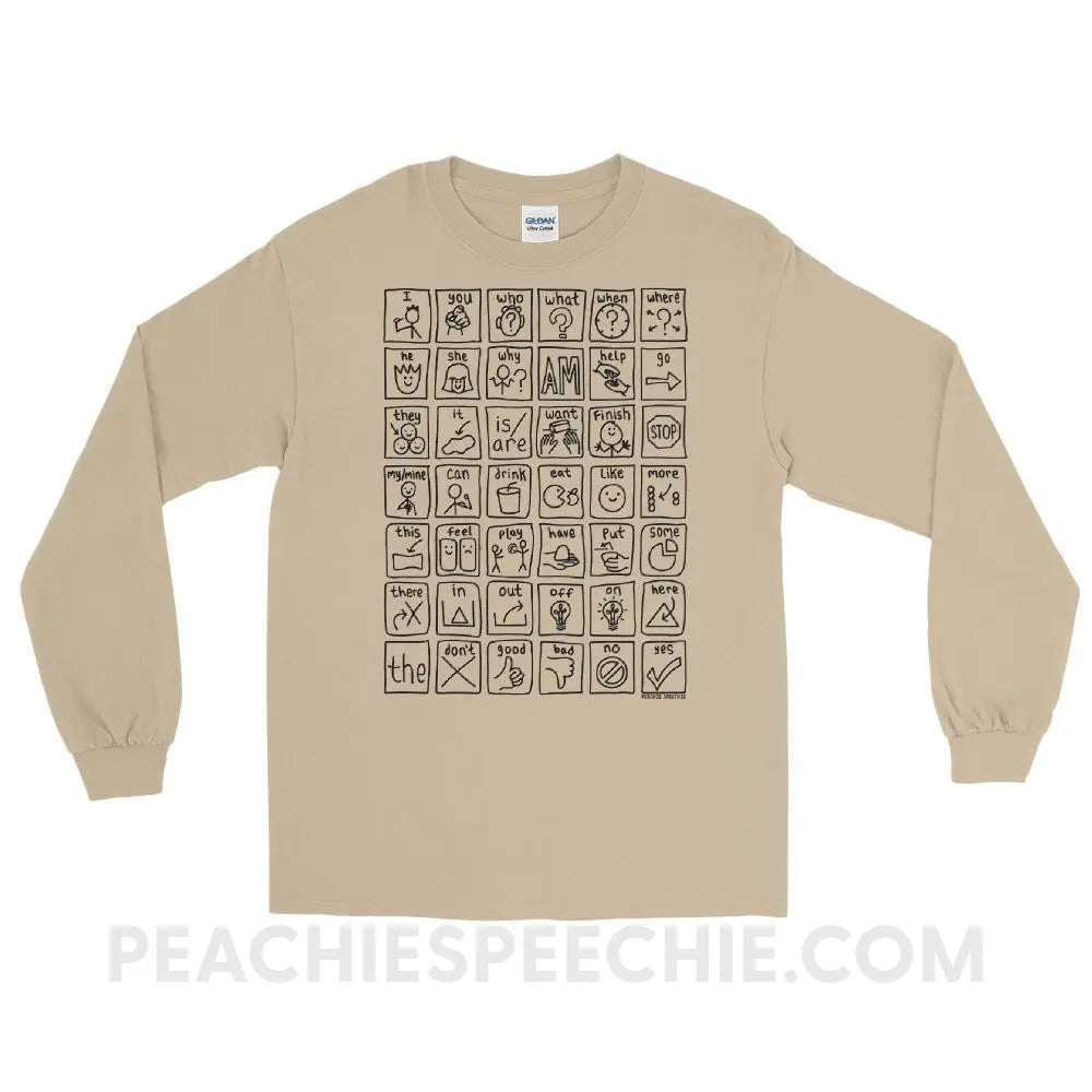 Core Board Long Sleeve Tee - Sand / S - T - Shirts & Tops peachiespeechie.com