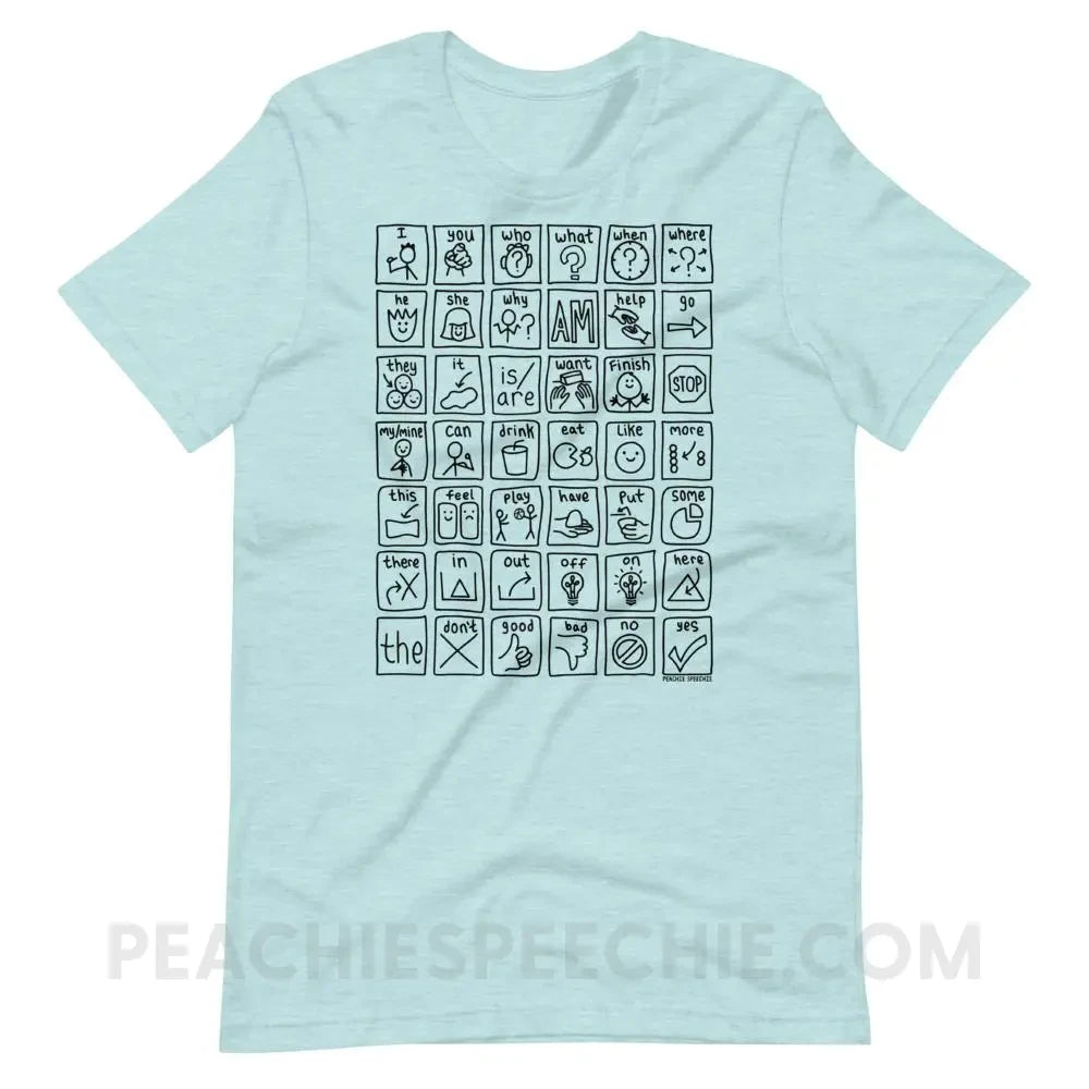 Core Board Premium Soft Tee - Heather Prism Ice Blue / XS T-Shirts & Tops peachiespeechie.com