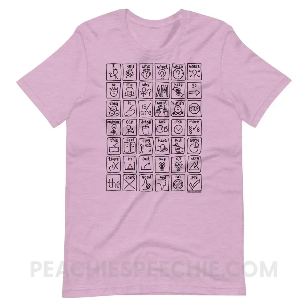 Core Board Premium Soft Tee - Heather Prism Lilac / XS T-Shirts & Tops peachiespeechie.com
