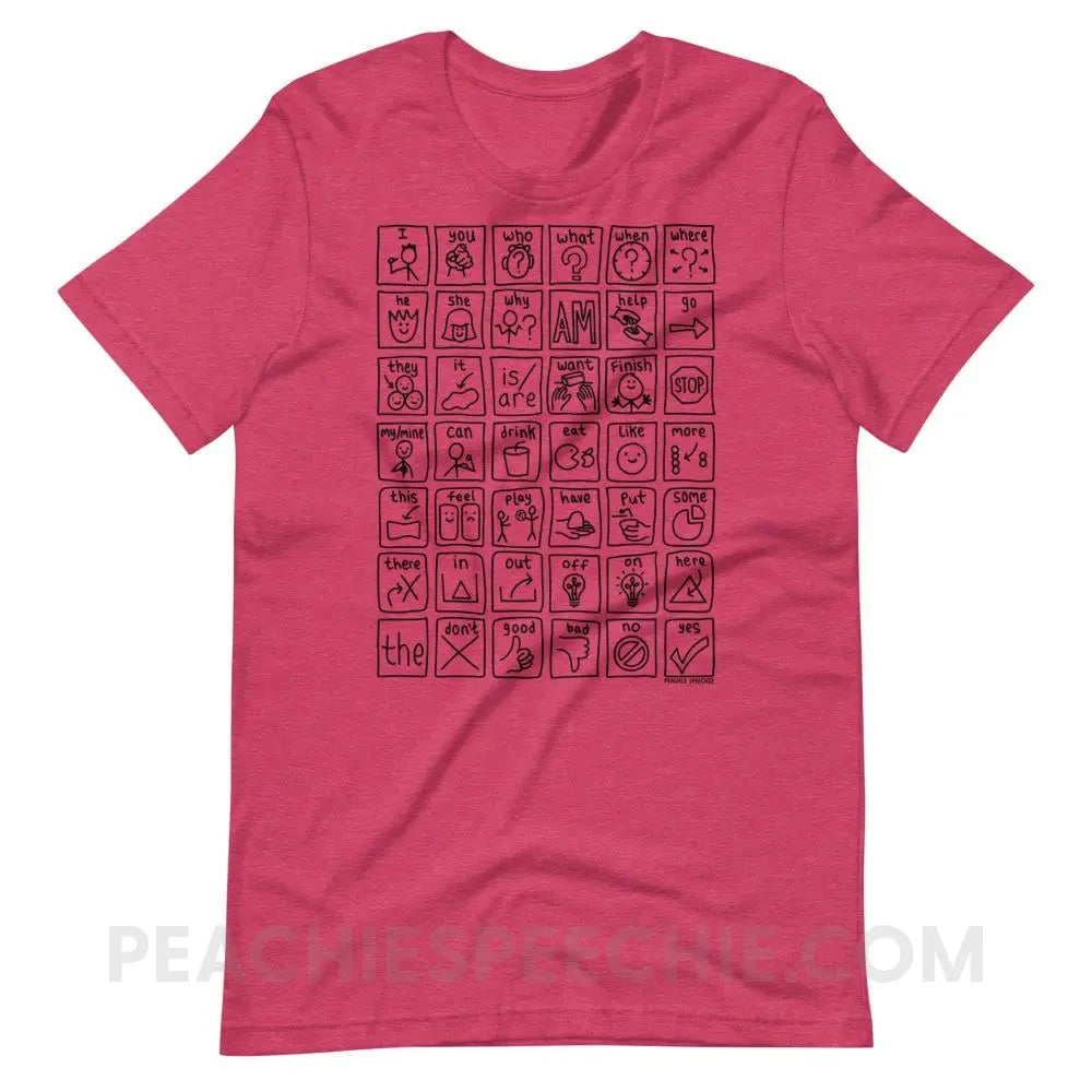 Core Board Premium Soft Tee - Heather Raspberry / S - T-Shirts & Tops peachiespeechie.com