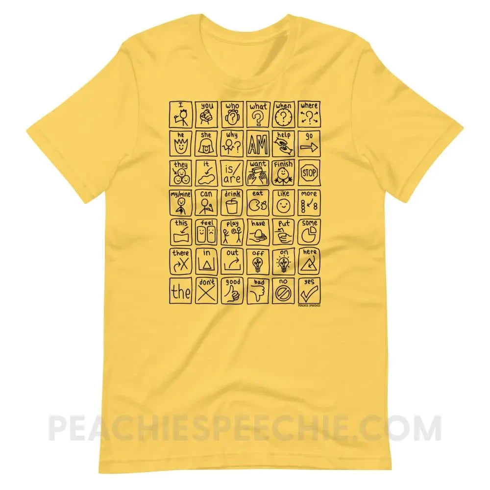 Core Board Premium Soft Tee - Yellow / S T-Shirts & Tops peachiespeechie.com