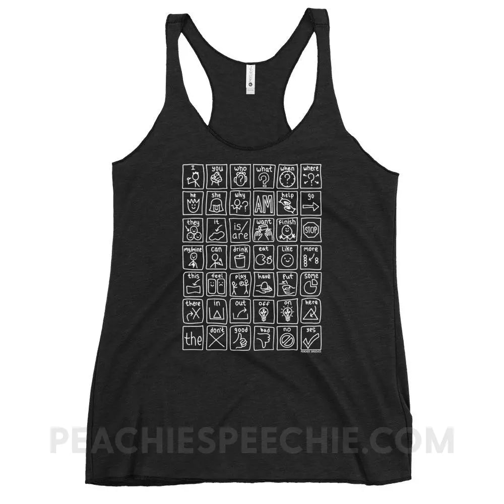 Core Board Tri-Blend Racerback - Vintage Black / XS - Tank Tops peachiespeechie.com