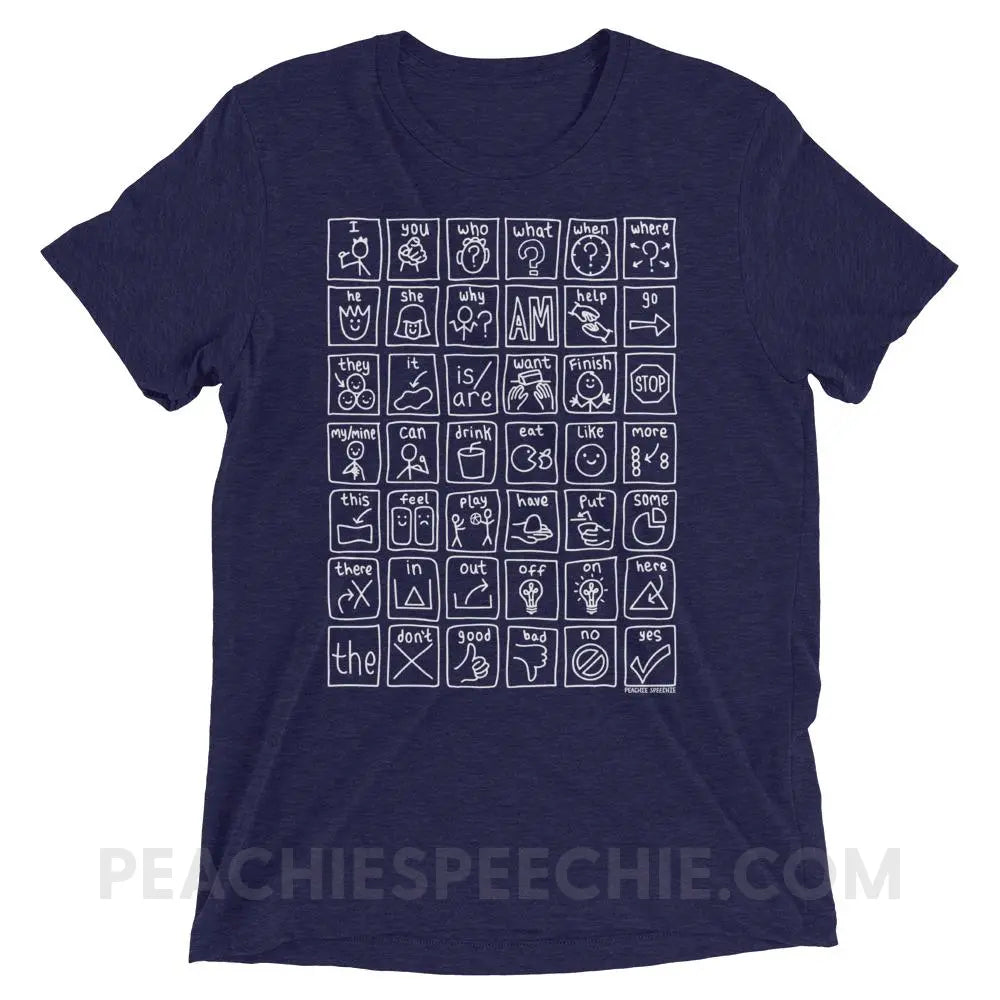 Core Board Tri-Blend Tee - Navy Triblend / XS - T-Shirts & Tops peachiespeechie.com