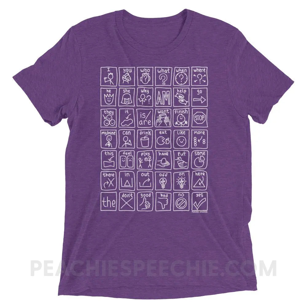 Core Board Tri-Blend Tee - Purple Triblend / XS - T-Shirts & Tops peachiespeechie.com