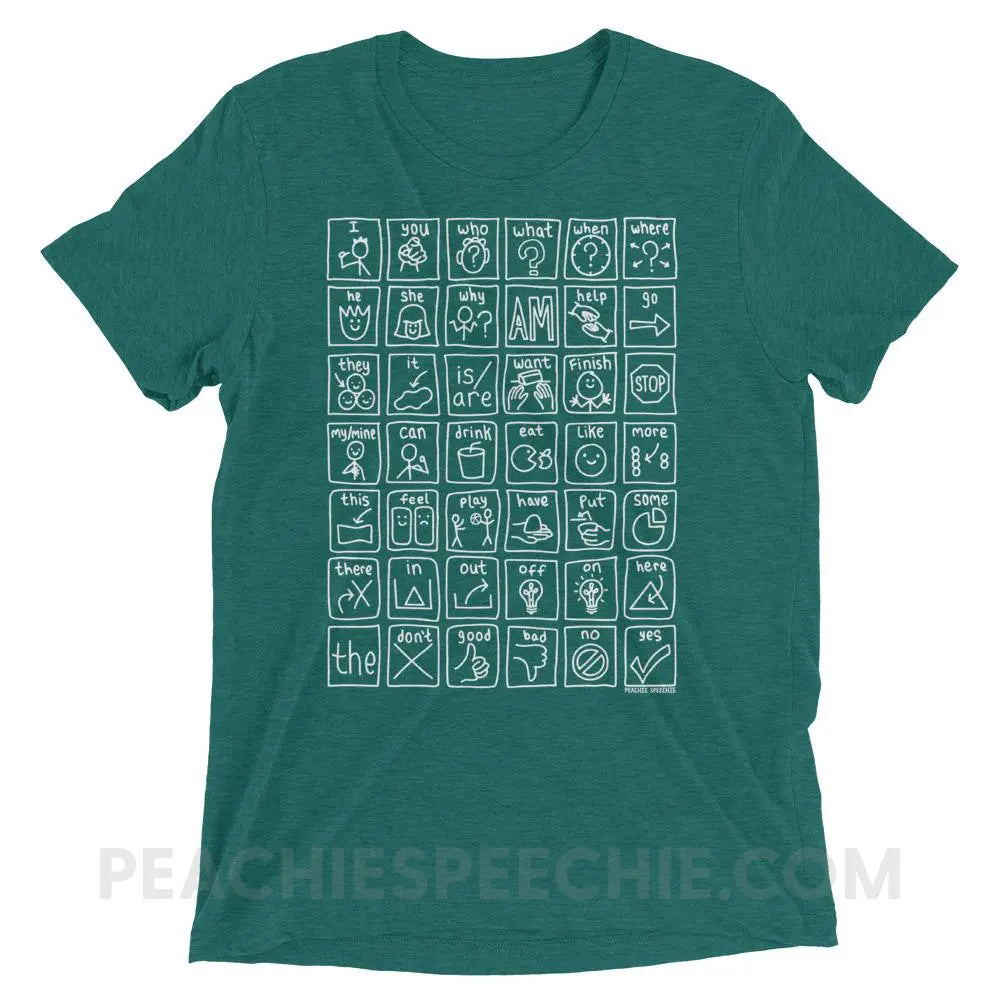 Core Board Tri-Blend Tee - Teal Triblend / XS - T-Shirts & Tops peachiespeechie.com