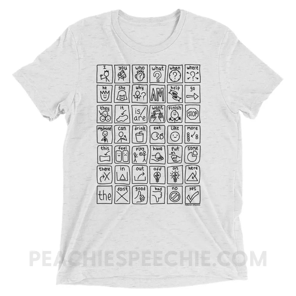 Core Board Tri-Blend Tee - White Fleck Triblend / XS - T-Shirts & Tops peachiespeechie.com