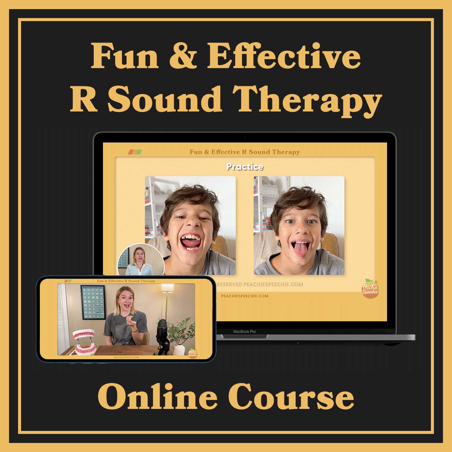 Fun & Effective R Sound Therapy (Online Course) - online course peachiespeechie.com