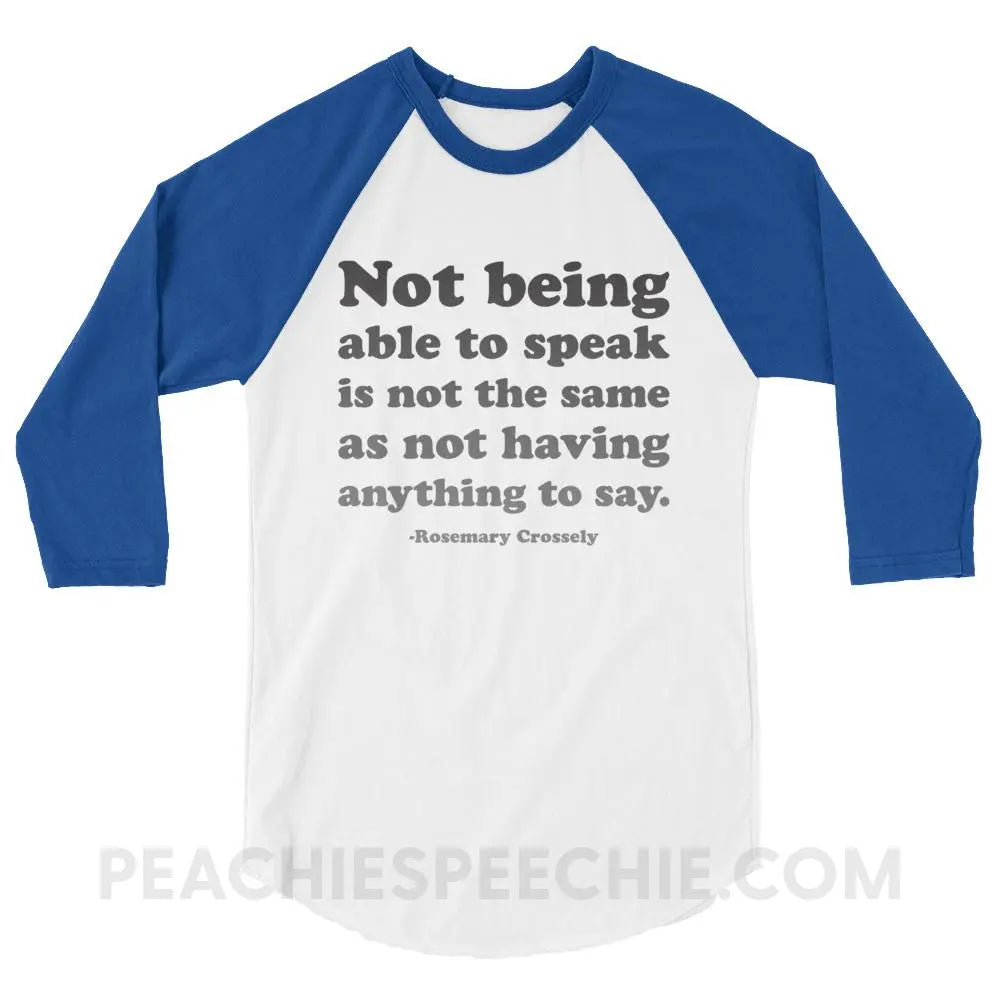 Crossely Quote Baseball Tee - T-Shirts & Tops peachiespeechie.com