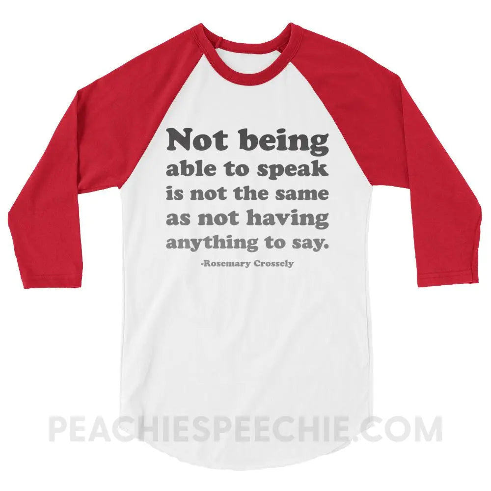 Crossely Quote Baseball Tee - White/Red / XS T-Shirts & Tops peachiespeechie.com
