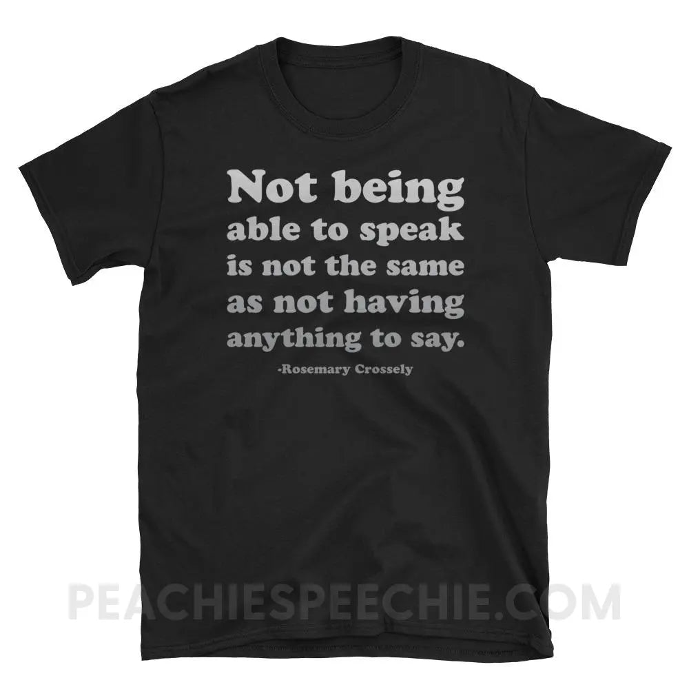 Crossely Quote Classic Tee - Black / S - T-Shirts & Tops peachiespeechie.com