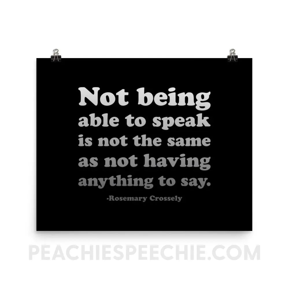 Crossely Quote Poster - 16″×20″ - peachiespeechie.com