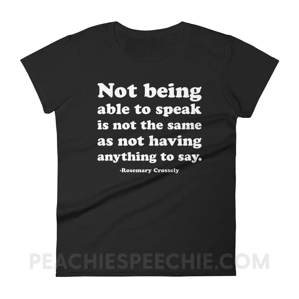 Crossely Quote Women’s Trendy Tee - Black / S T-Shirts & Tops peachiespeechie.com