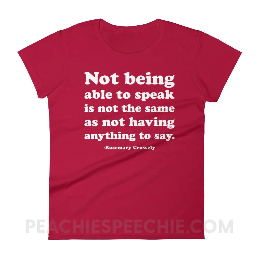 Crossely Quote Women’s Trendy Tee - Red / S T-Shirts & Tops peachiespeechie.com