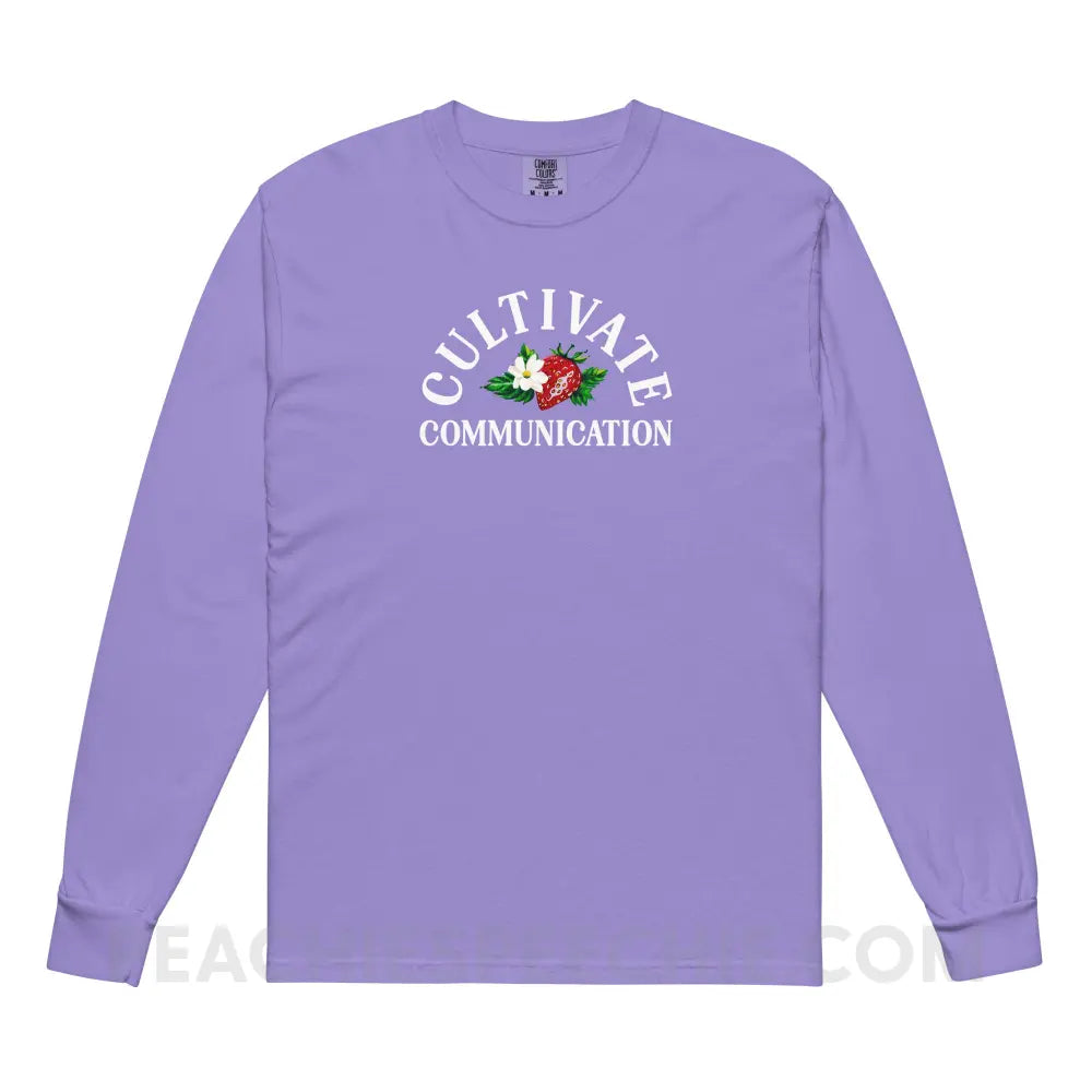 Cultivate Communication NSLHM Strawberries Comfort Colors Long Sleeve - peachiespeechie.com