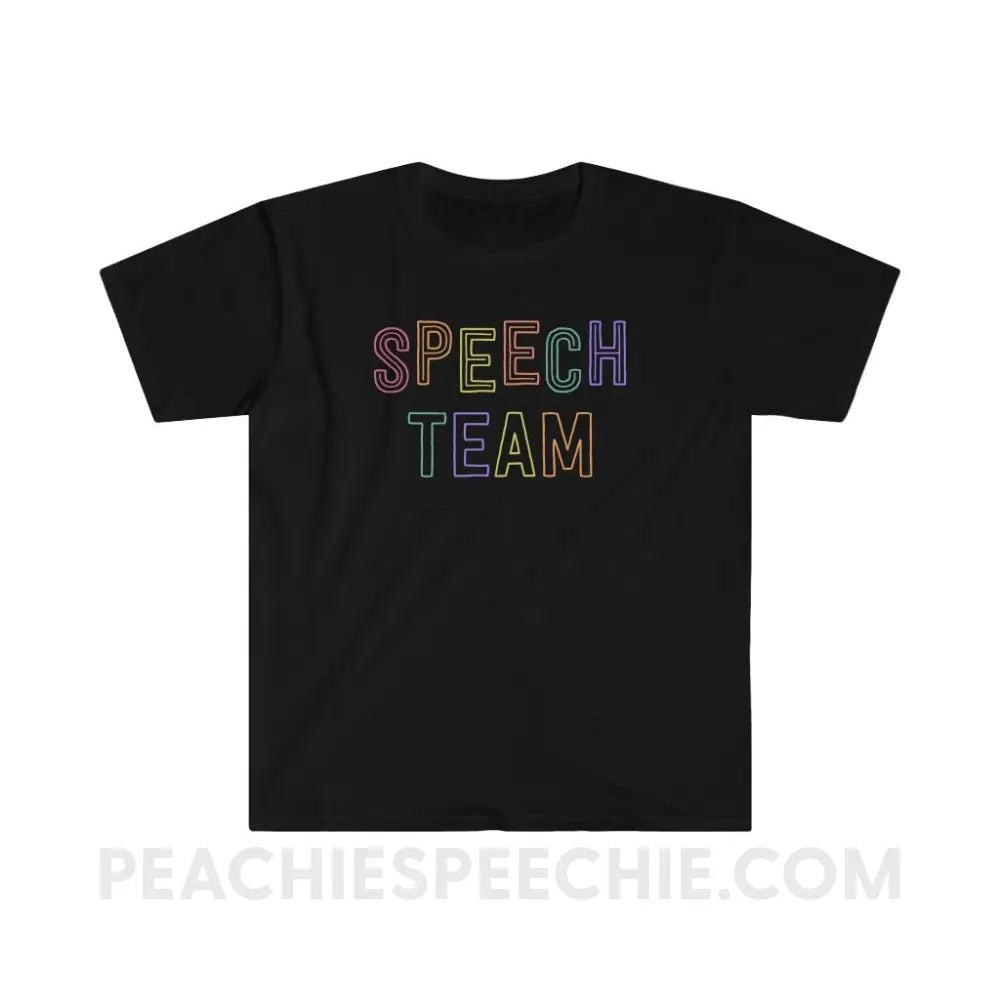 Custom Colorful Speech Team Classic Tee - S / Black - custom product peachiespeechie.com