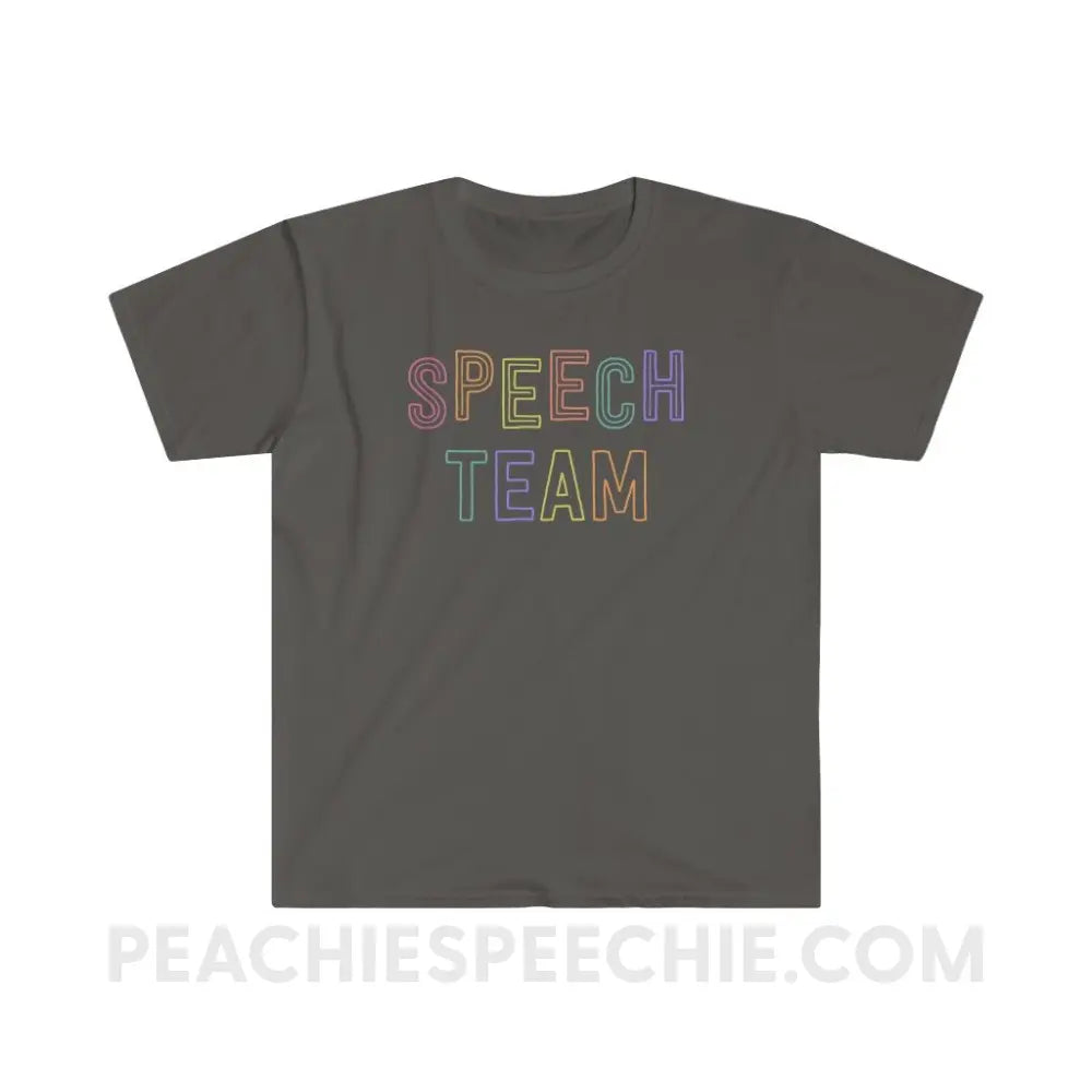 Custom Colorful Speech Team Classic Tee - S / Charcoal - custom product peachiespeechie.com