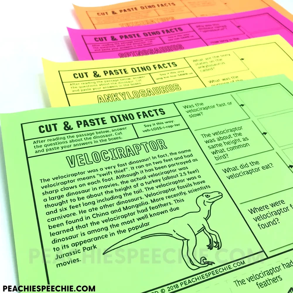 Cut and Paste BUNDLE for Comprehension Inferencing & Sequencing - Materials peachiespeechie.com