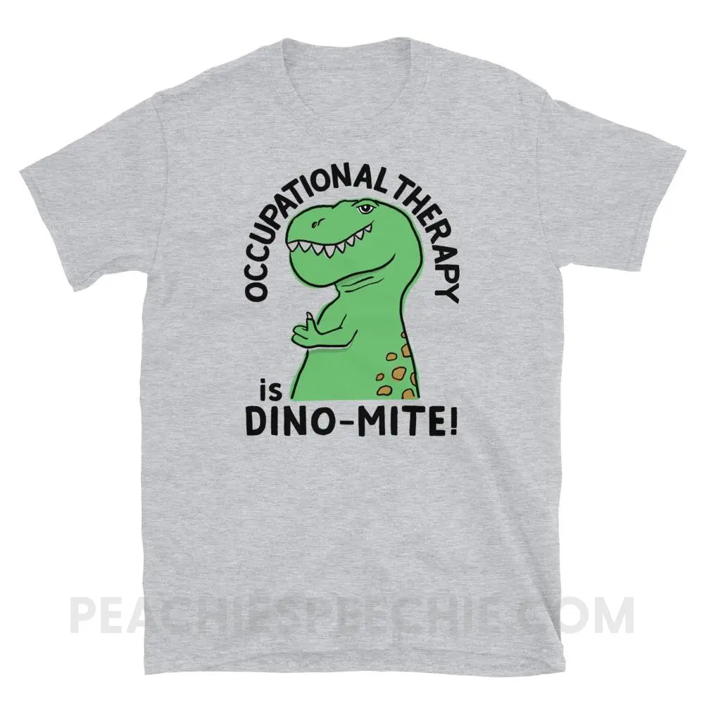 OT is Dino-Mite Classic Tee - Sport Grey / S - T-Shirts & Tops peachiespeechie.com