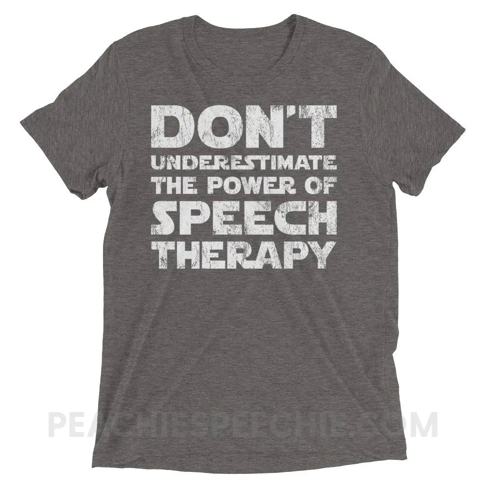 Don’t Underestimate The Power Tri-Blend Tee - Grey Triblend / XS - T-Shirts & Tops peachiespeechie.com