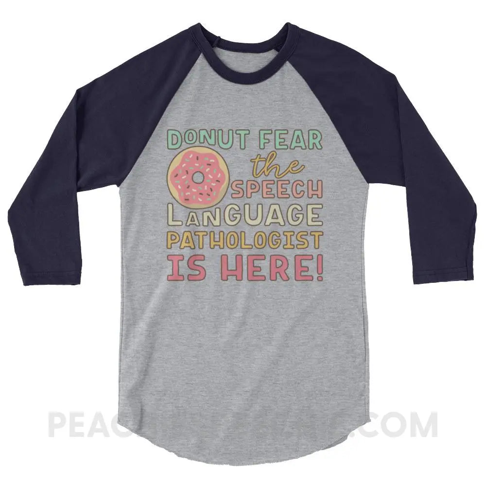 Donut Fear The SLP Is Here Baseball Tee - T-Shirts & Tops peachiespeechie.com