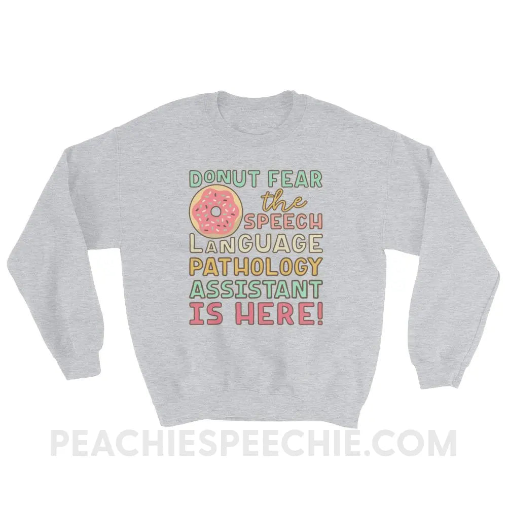 Donut Fear The SLPA Is Here Classic Sweatshirt - Sport Grey / S Hoodies & Sweatshirts peachiespeechie.com
