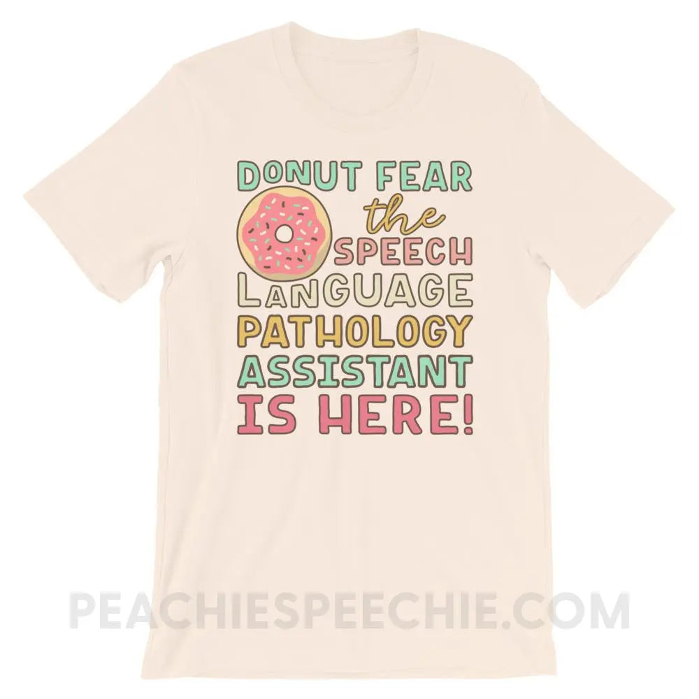 Donut Fear The SLPA Is Here Premium Soft Tee - Cream / S - T-Shirts & Tops peachiespeechie.com