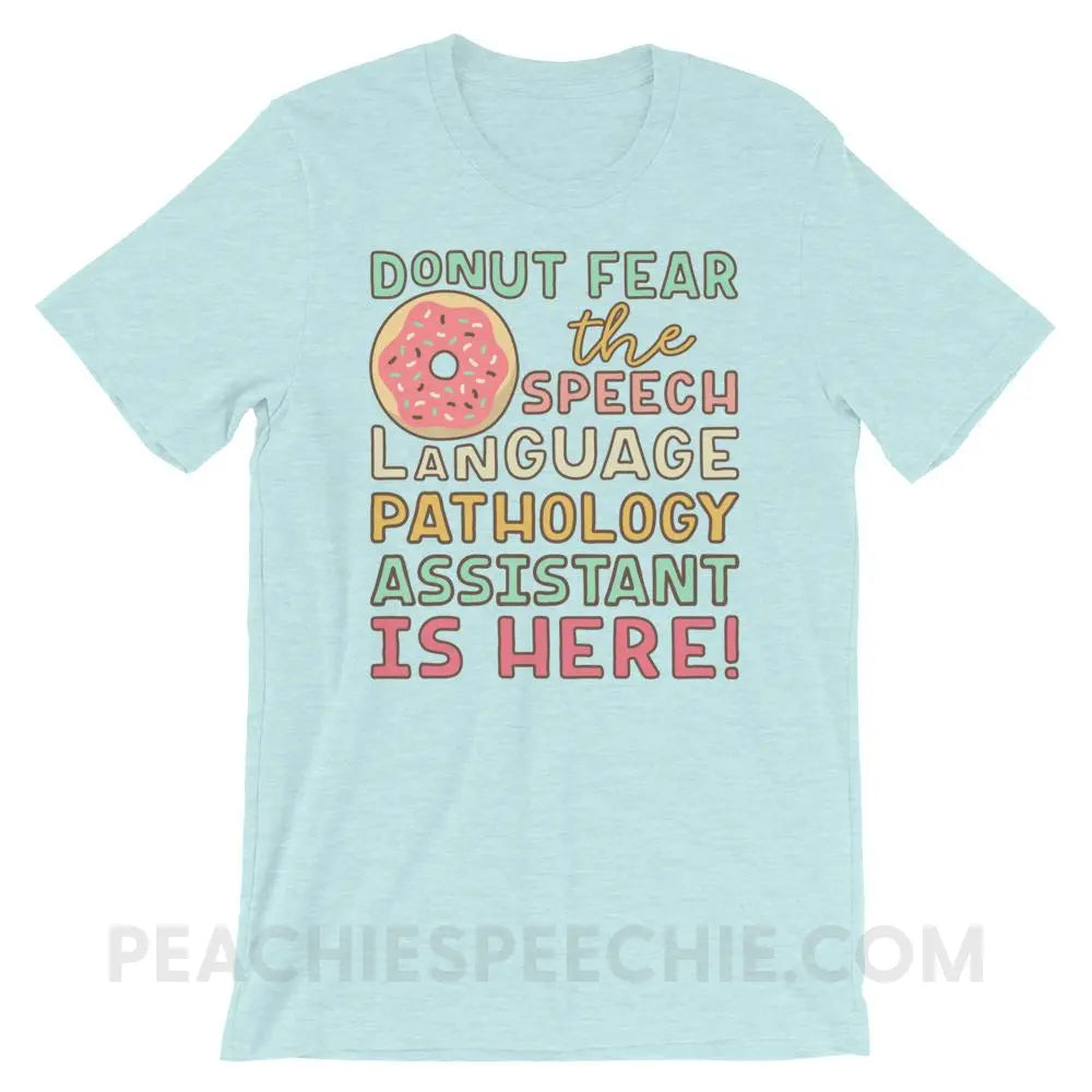 Donut Fear The SLPA Is Here Premium Soft Tee - Heather Prism Ice Blue / XS - T-Shirts & Tops peachiespeechie.com