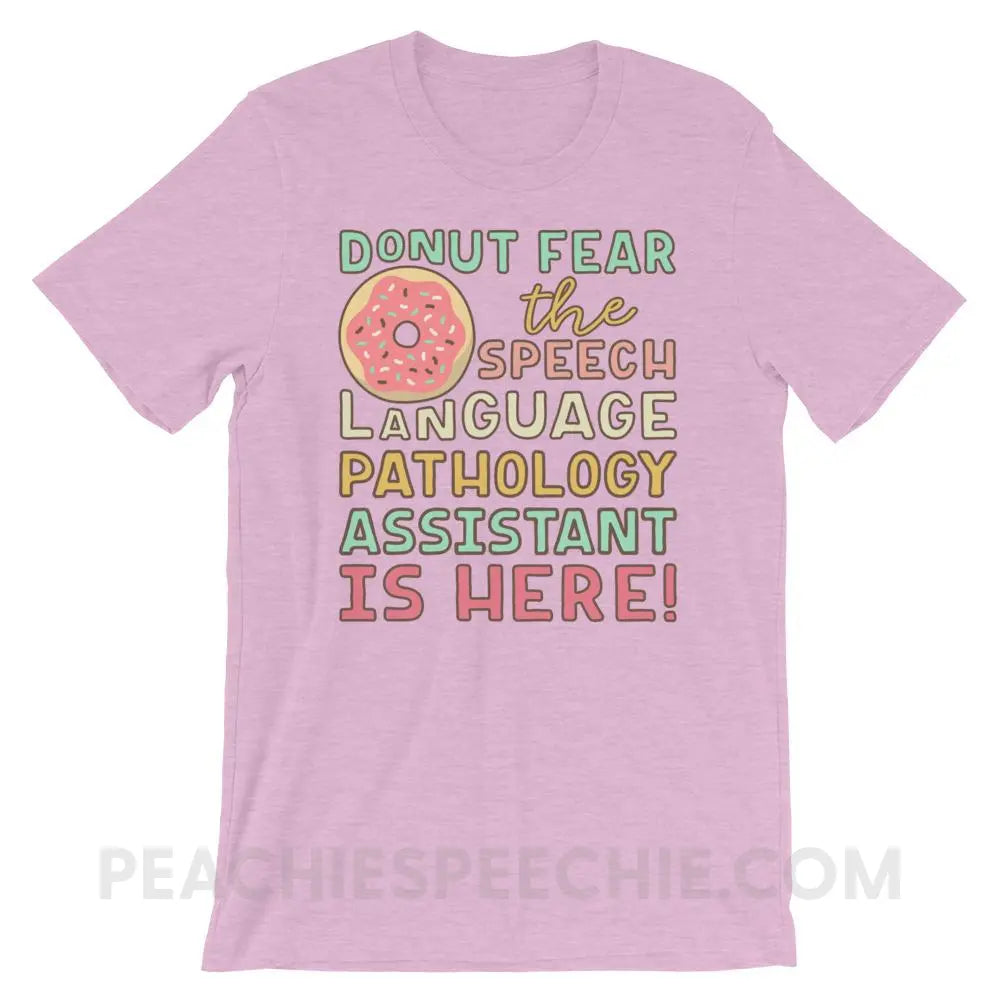 Donut Fear The SLPA Is Here Premium Soft Tee - Heather Prism Lilac / XS - T-Shirts & Tops peachiespeechie.com