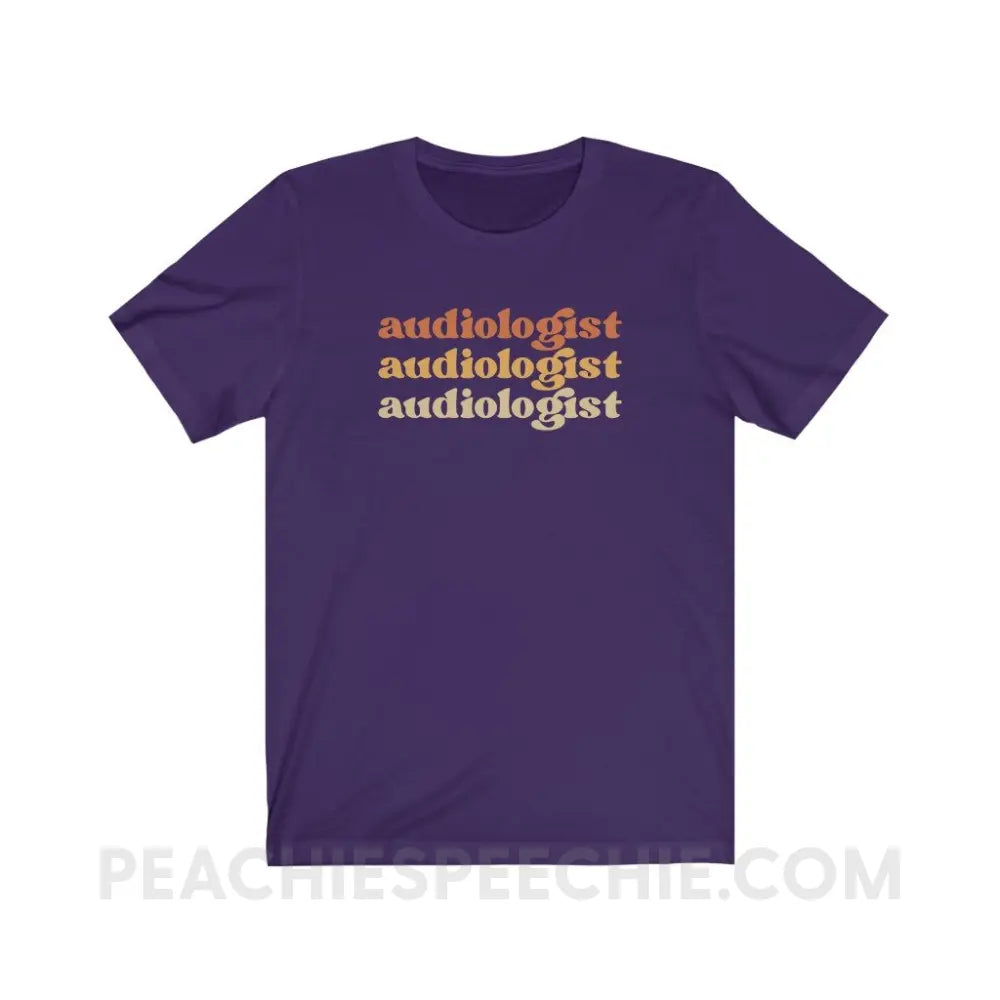 Earthy Audiologist Premium Soft Tee - Team Purple / S - T-Shirt peachiespeechie.com