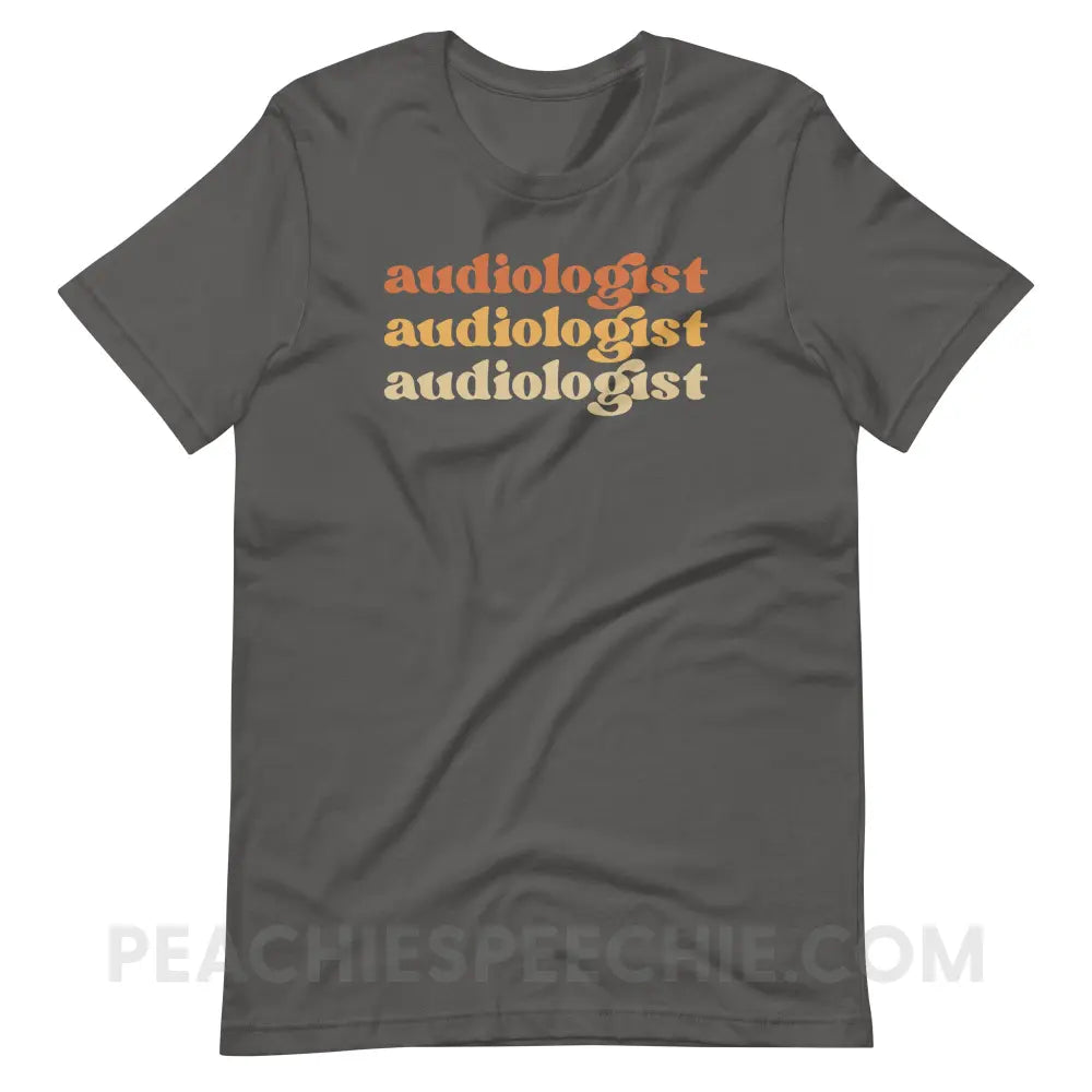 Earthy Audiologist Premium Soft Tee - Asphalt / S - T-Shirt peachiespeechie.com