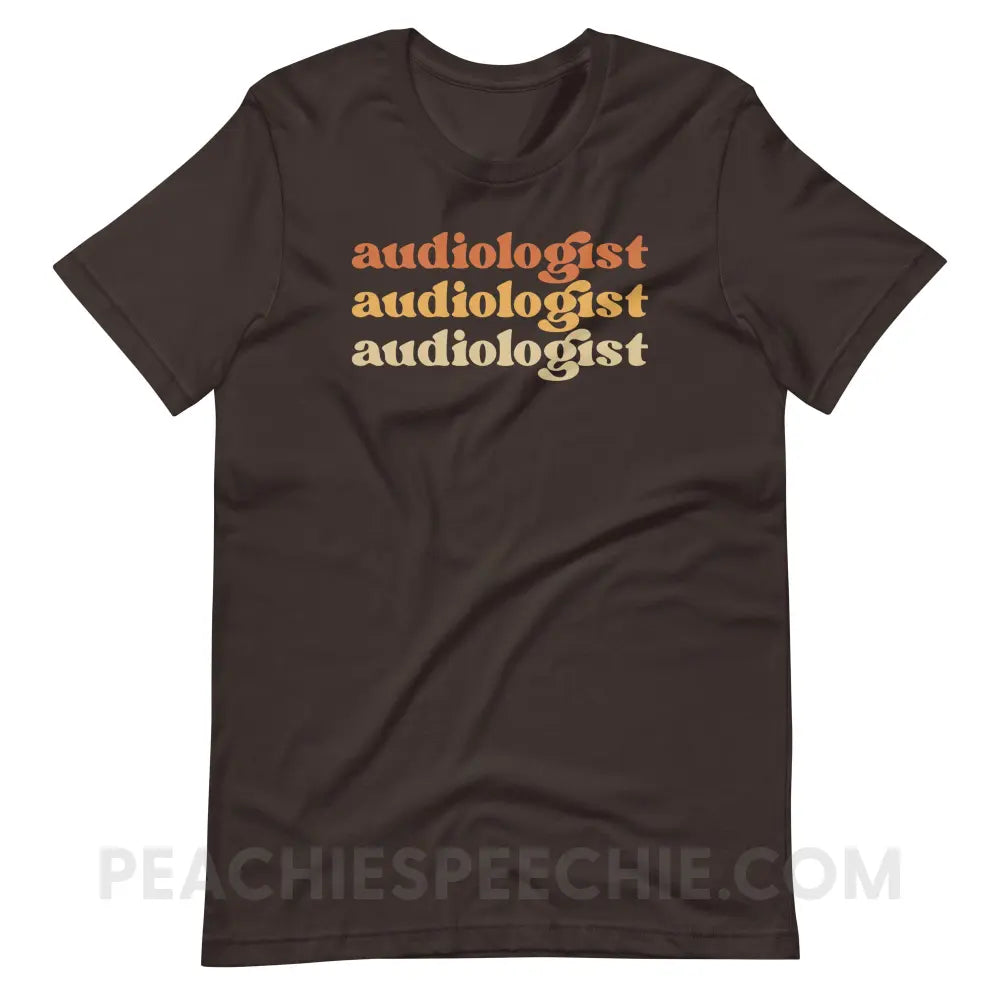 Earthy Audiologist Premium Soft Tee - Brown / S - T-Shirt peachiespeechie.com