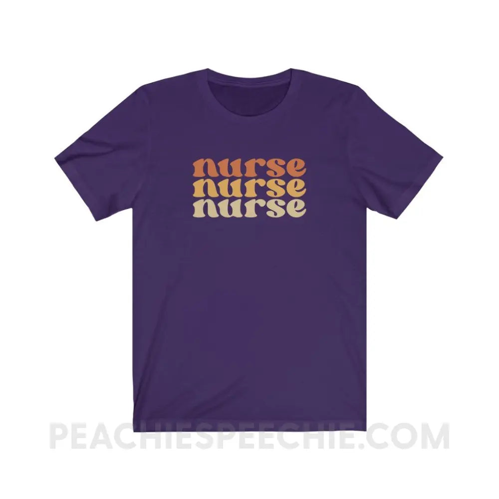 Earthy Nurse Premium Soft Tee - Team Purple / S - T-Shirt peachiespeechie.com