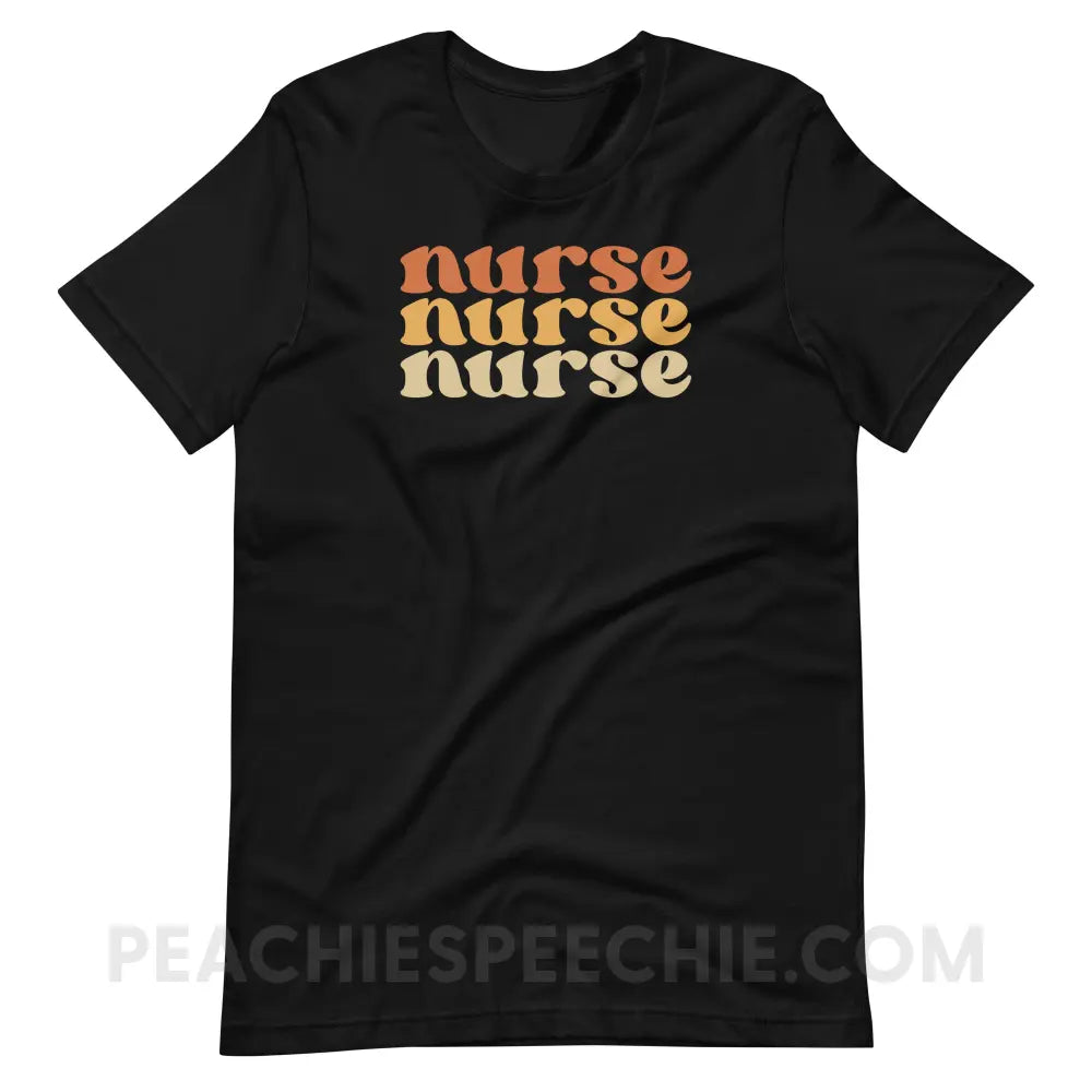 Earthy Nurse Premium Soft Tee - Black / S - T-Shirt peachiespeechie.com