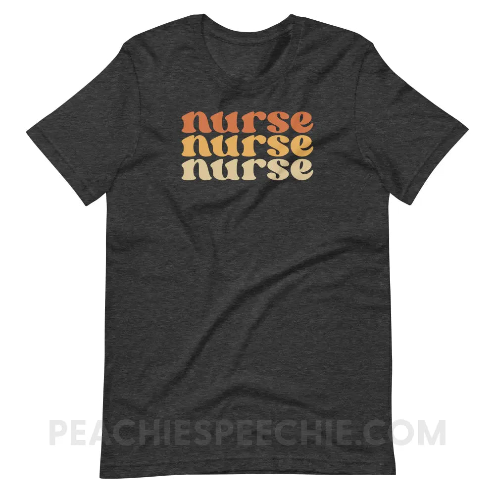 Earthy Nurse Premium Soft Tee - Dark Grey Heather / S - T-Shirt peachiespeechie.com