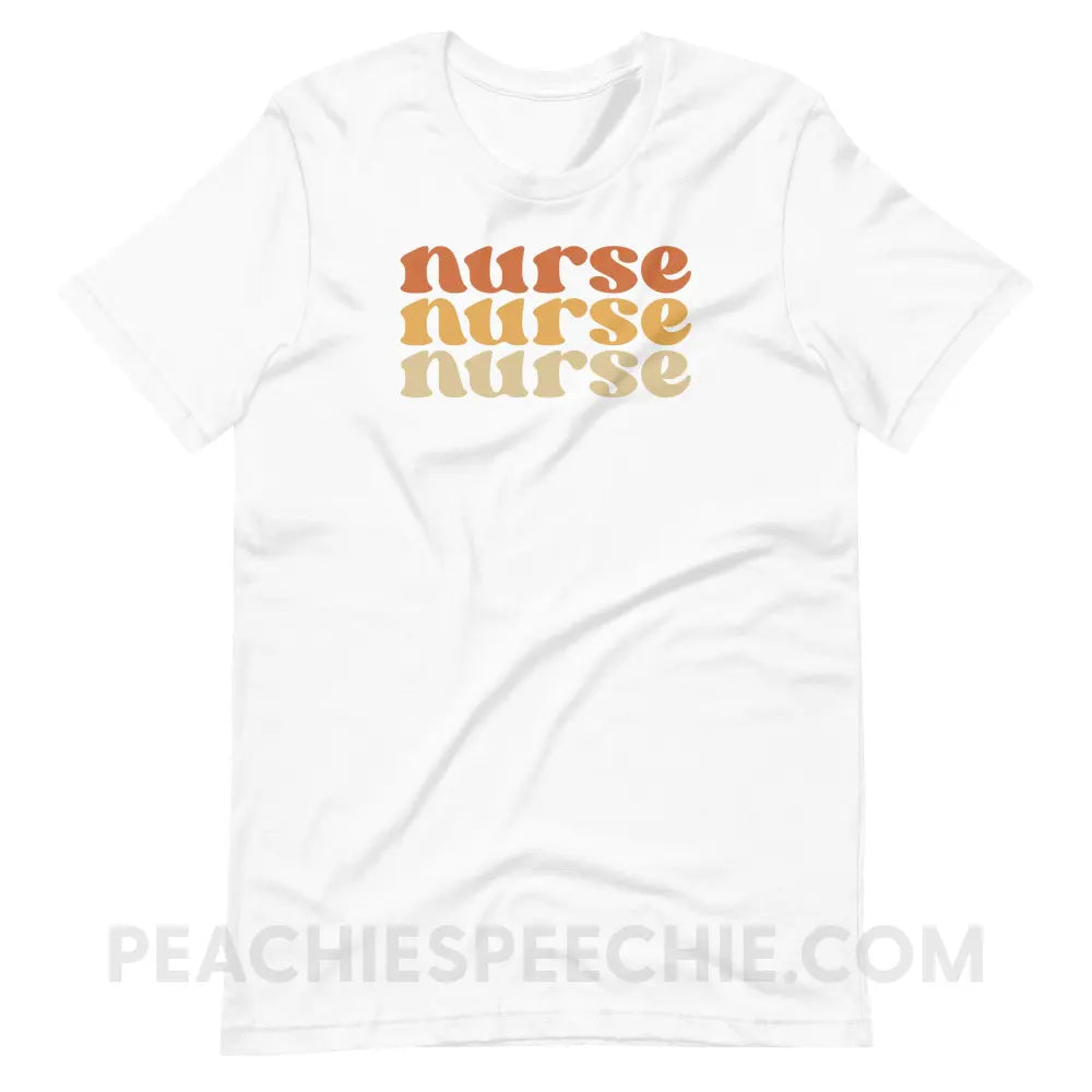 Earthy Nurse Premium Soft Tee - White / S - T-Shirt peachiespeechie.com