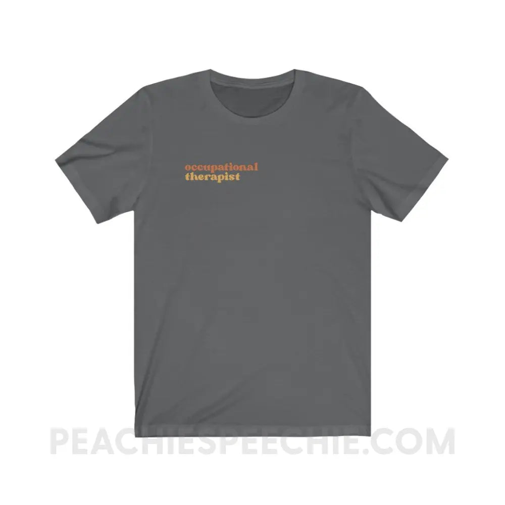 Earthy Occupational Therapist Premium Soft Tee - Asphalt / S - T-Shirt peachiespeechie.com