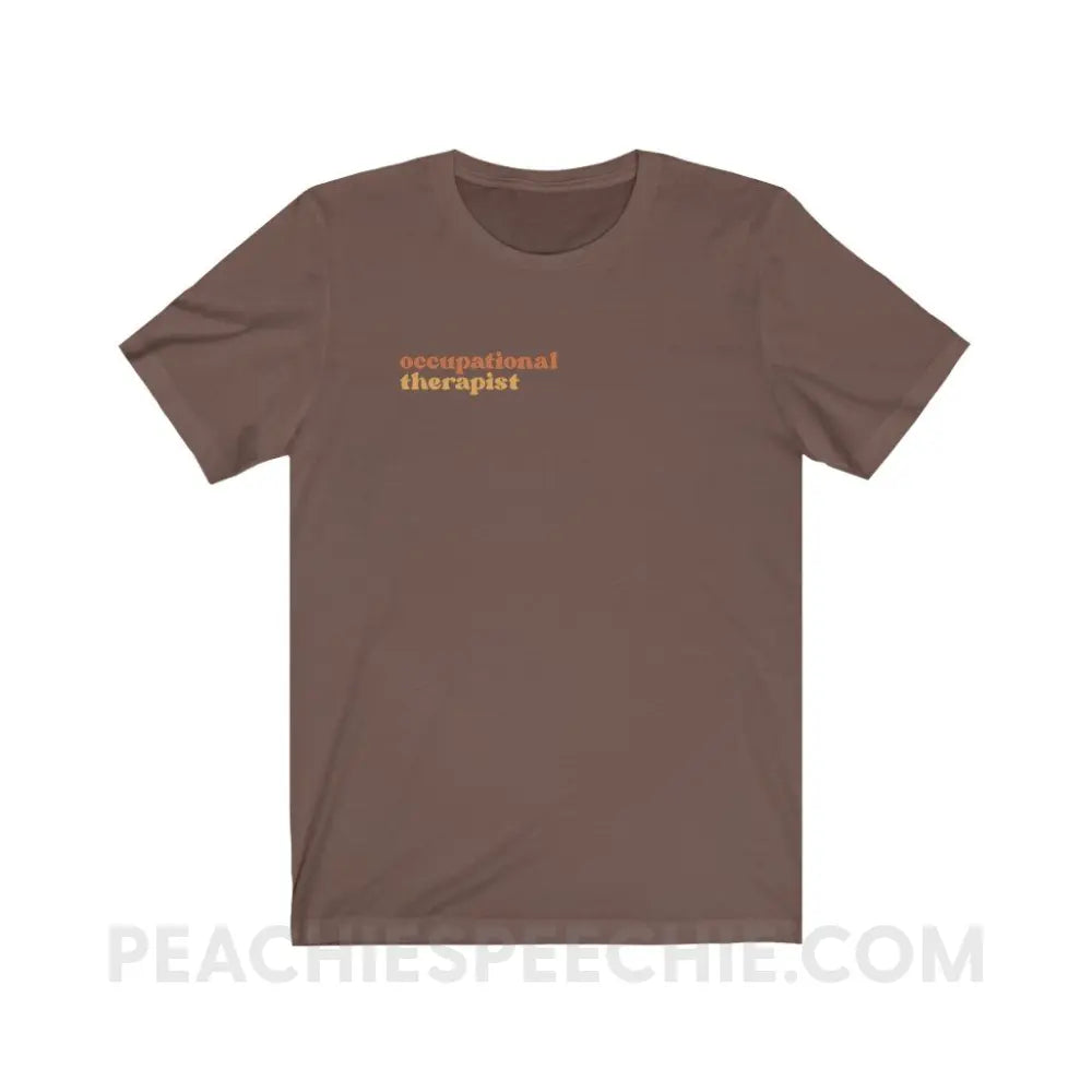 Earthy Occupational Therapist Premium Soft Tee - Brown / S - T-Shirt peachiespeechie.com