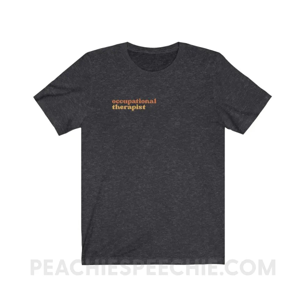 Earthy Occupational Therapist Premium Soft Tee - Dark Grey Heather / S - T-Shirt peachiespeechie.com