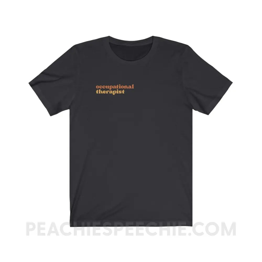 Earthy Occupational Therapist Premium Soft Tee - Dark Grey / S - T-Shirt peachiespeechie.com