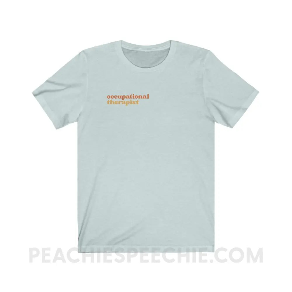 Earthy Occupational Therapist Premium Soft Tee - Heather Ice Blue / S - T-Shirt peachiespeechie.com