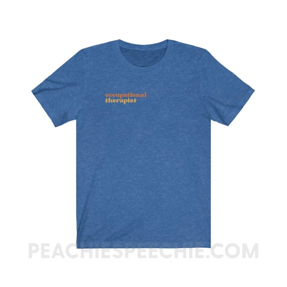 Earthy Occupational Therapist Premium Soft Tee - Heather True Royal / S - T-Shirt peachiespeechie.com