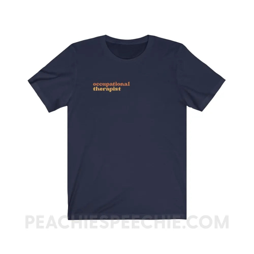 Earthy Occupational Therapist Premium Soft Tee - Navy / S - T-Shirt peachiespeechie.com