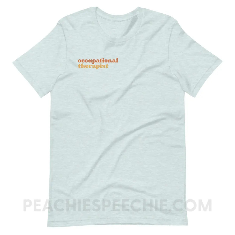 Earthy Occupational Therapist Premium Soft Tee - Heather Prism Ice Blue / S - T-Shirt peachiespeechie.com