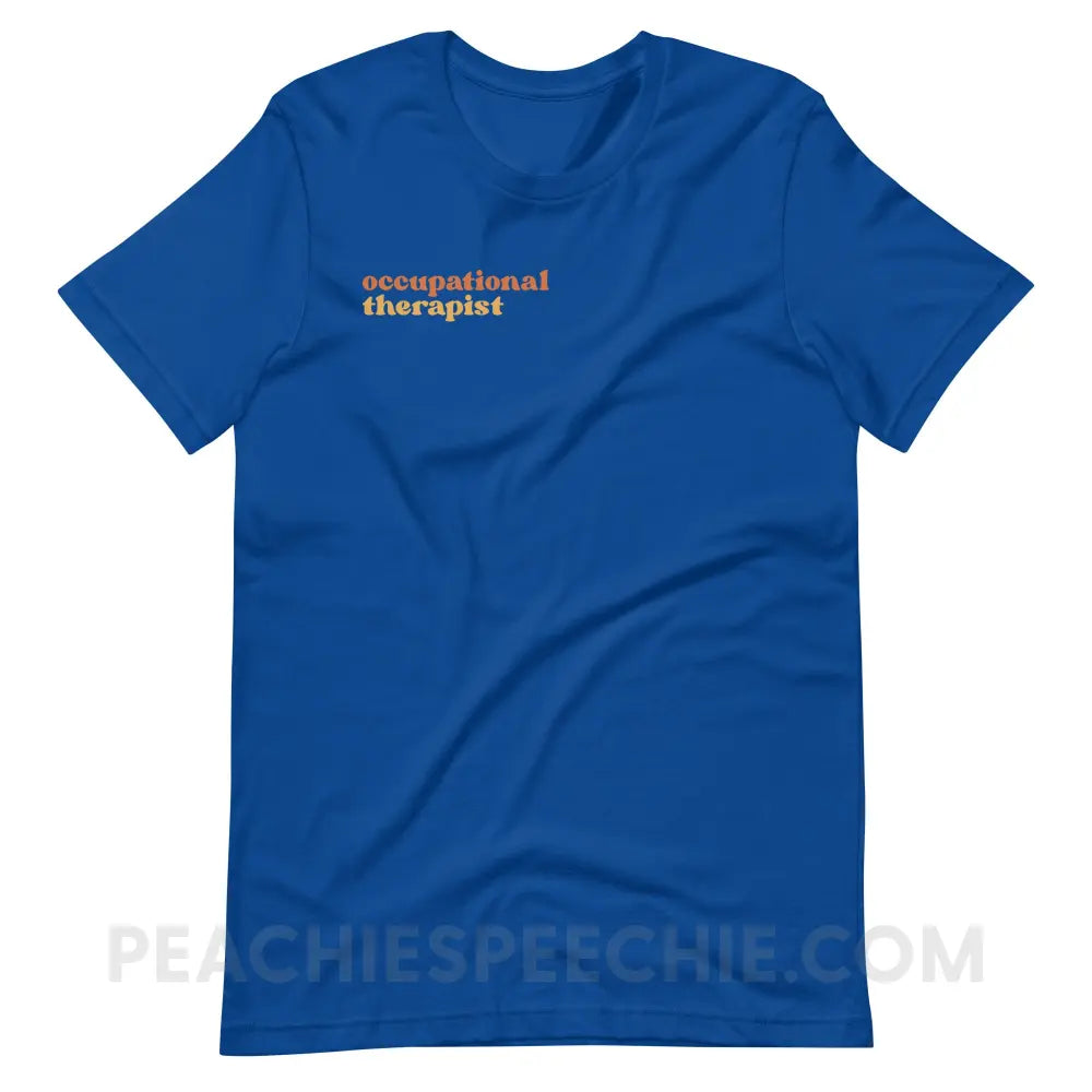 Earthy Occupational Therapist Premium Soft Tee - True Royal / S - T-Shirt peachiespeechie.com