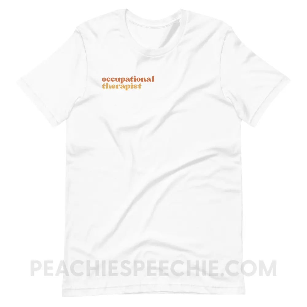 Earthy Occupational Therapist Premium Soft Tee - White / S - T-Shirt peachiespeechie.com