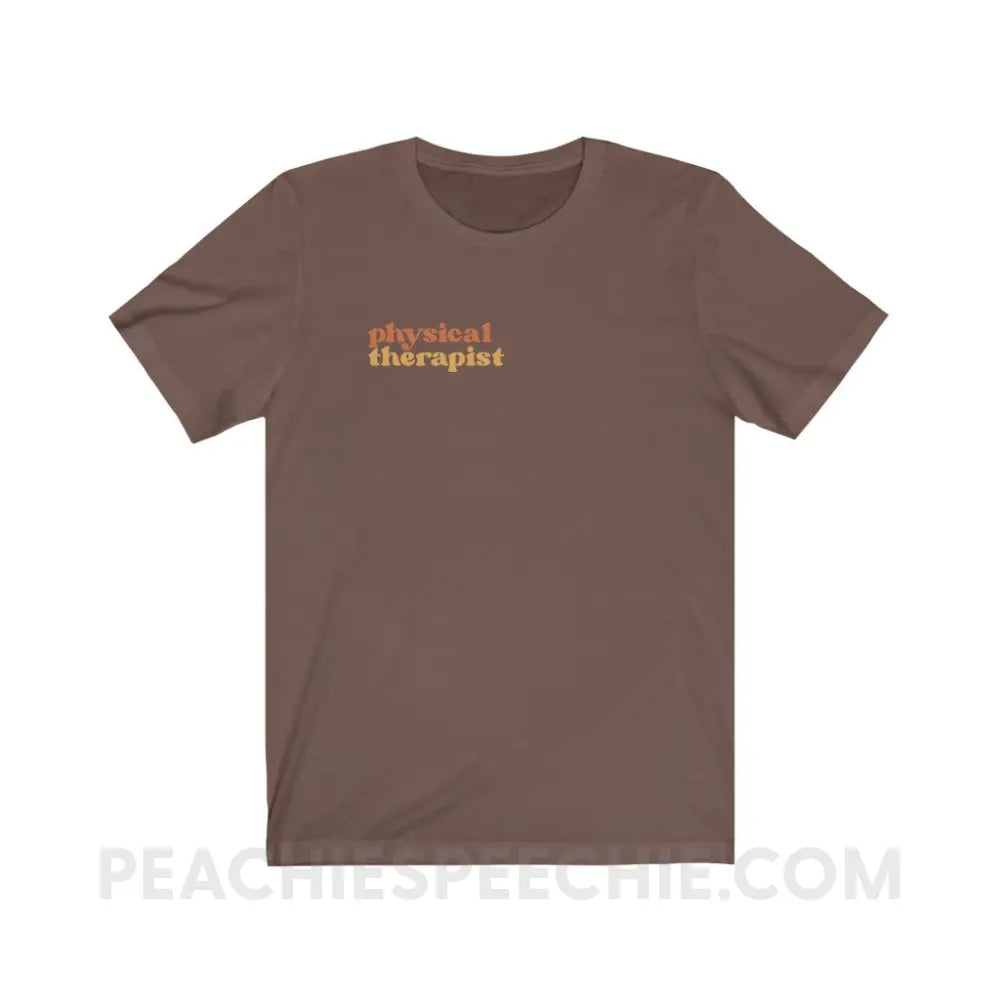 Earthy Physical Therapist Premium Soft Tee - Brown / S - T-Shirt peachiespeechie.com