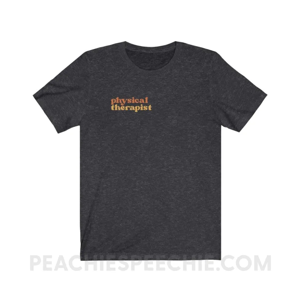 Earthy Physical Therapist Premium Soft Tee - Dark Grey Heather / S - T-Shirt peachiespeechie.com