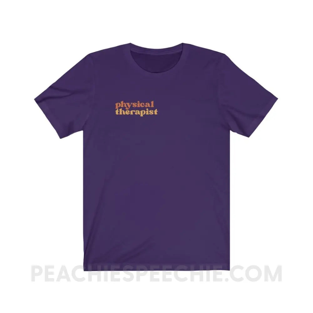 Earthy Physical Therapist Premium Soft Tee - Team Purple / S - T-Shirt peachiespeechie.com