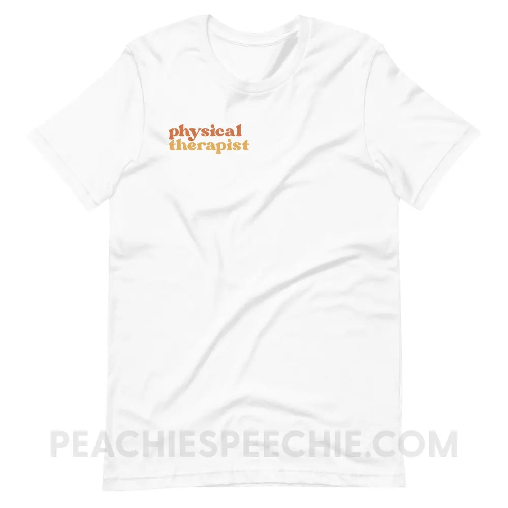 Earthy Physical Therapist Premium Soft Tee - White / S - T-Shirt peachiespeechie.com